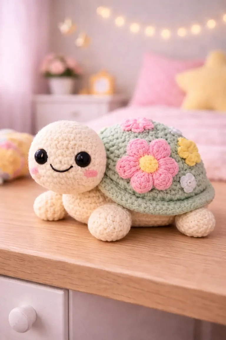 Flower Shell Turtle Amigurumi Crochet Pattern