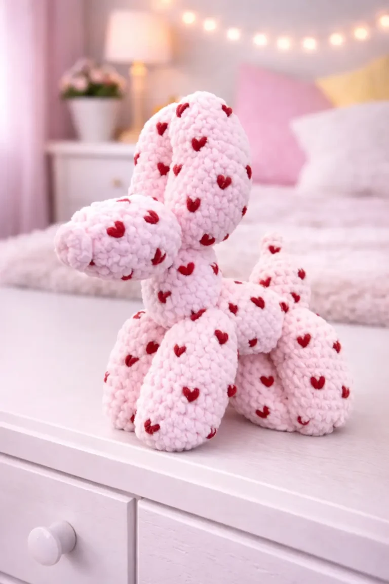 Heart Balloon Dog Amigurumi Crochet