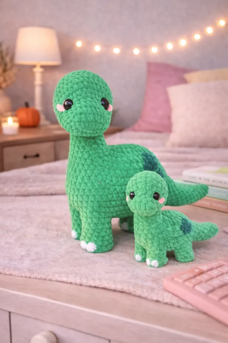 Brontosaurus Amigurumi Crochet Pattern for a Matching Dino Set