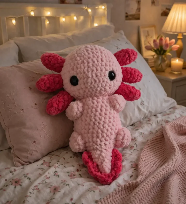 Axolotl Amigurumi Crochet Pattern Step by Step