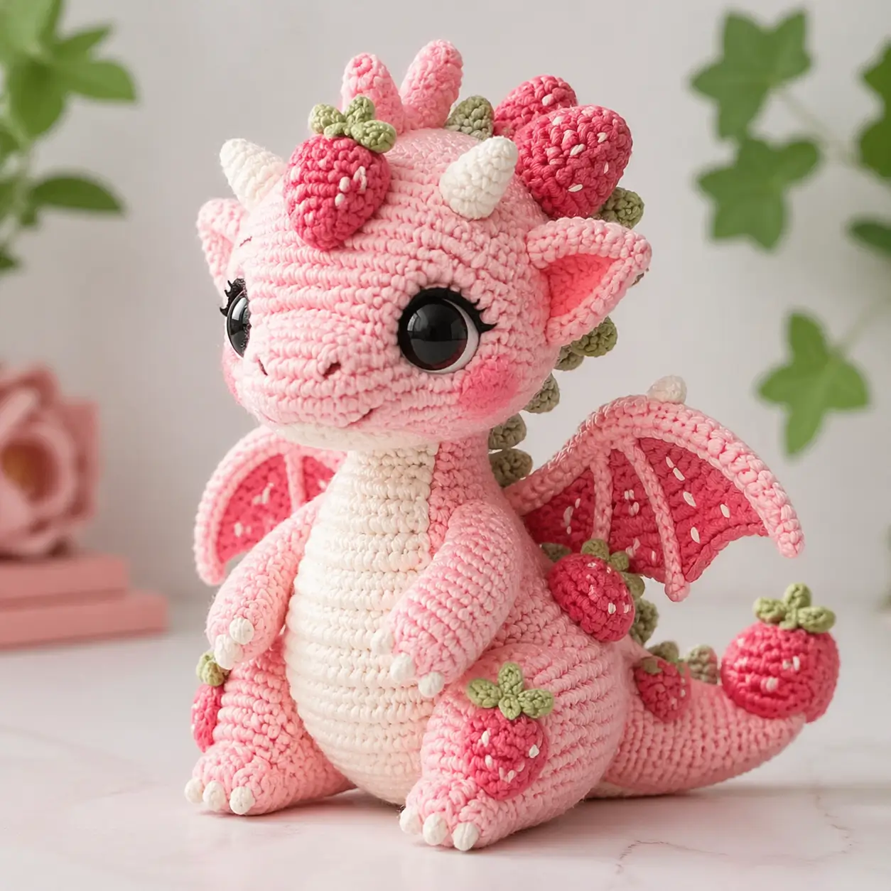 Strawberry Dragon Crochet Pattern with Verified Stitch Math