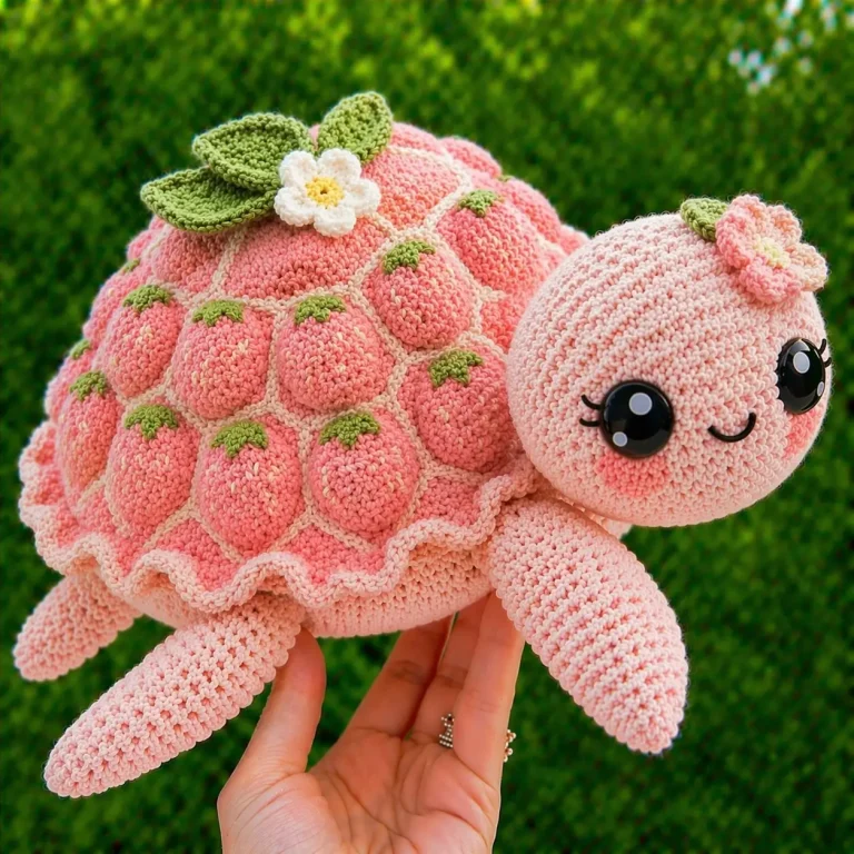 Strawberry Turtle Amigurumi Crochet Pattern