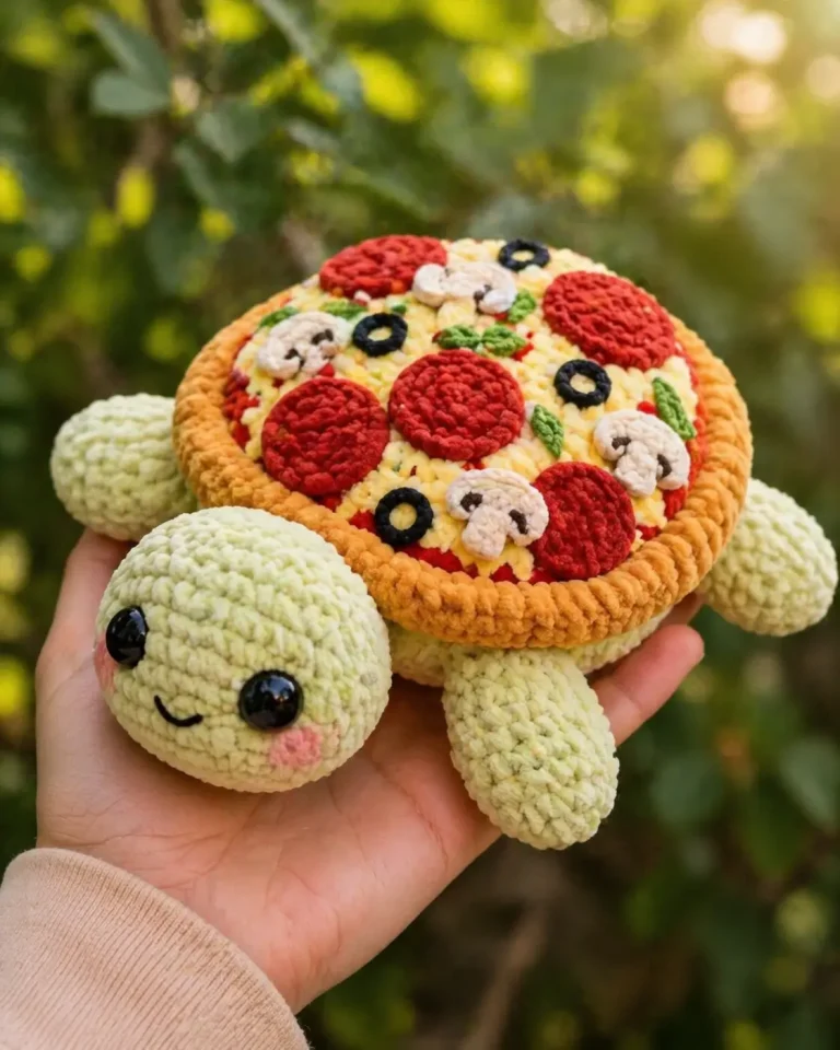 Pizza Turtle Amigurumi Crochet Pattern