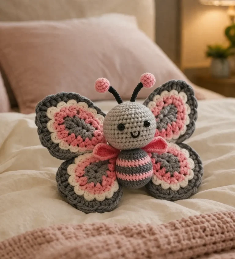 Butterfly Amigurumi Crochet Pattern With Layered Wings