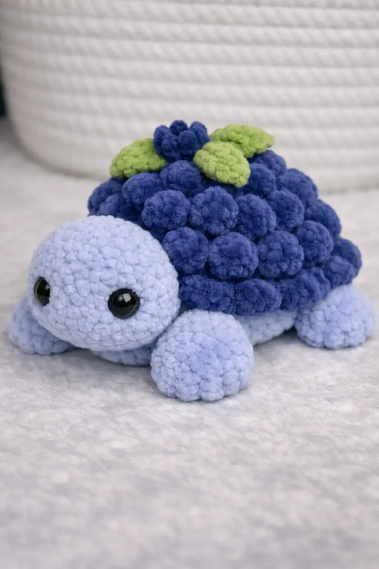 Blueberry Turtle Amigurumi Crochet Pattern