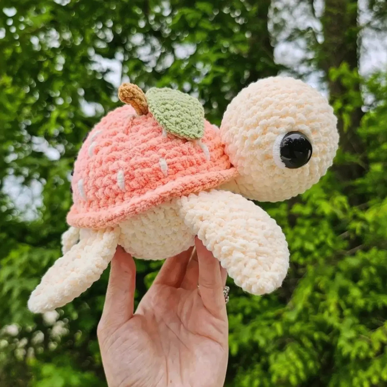 Peach Turtle Amigurumi Crochet Pattern