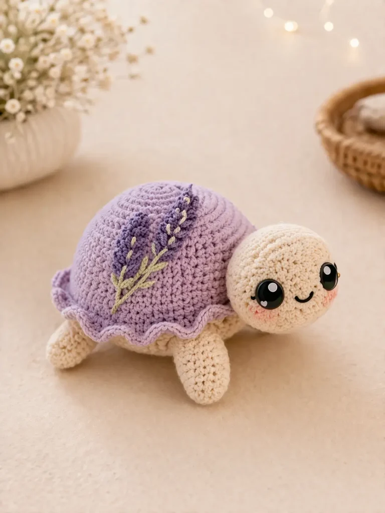 Lavender Shell Turtle Amigurumi Crochet Pattern