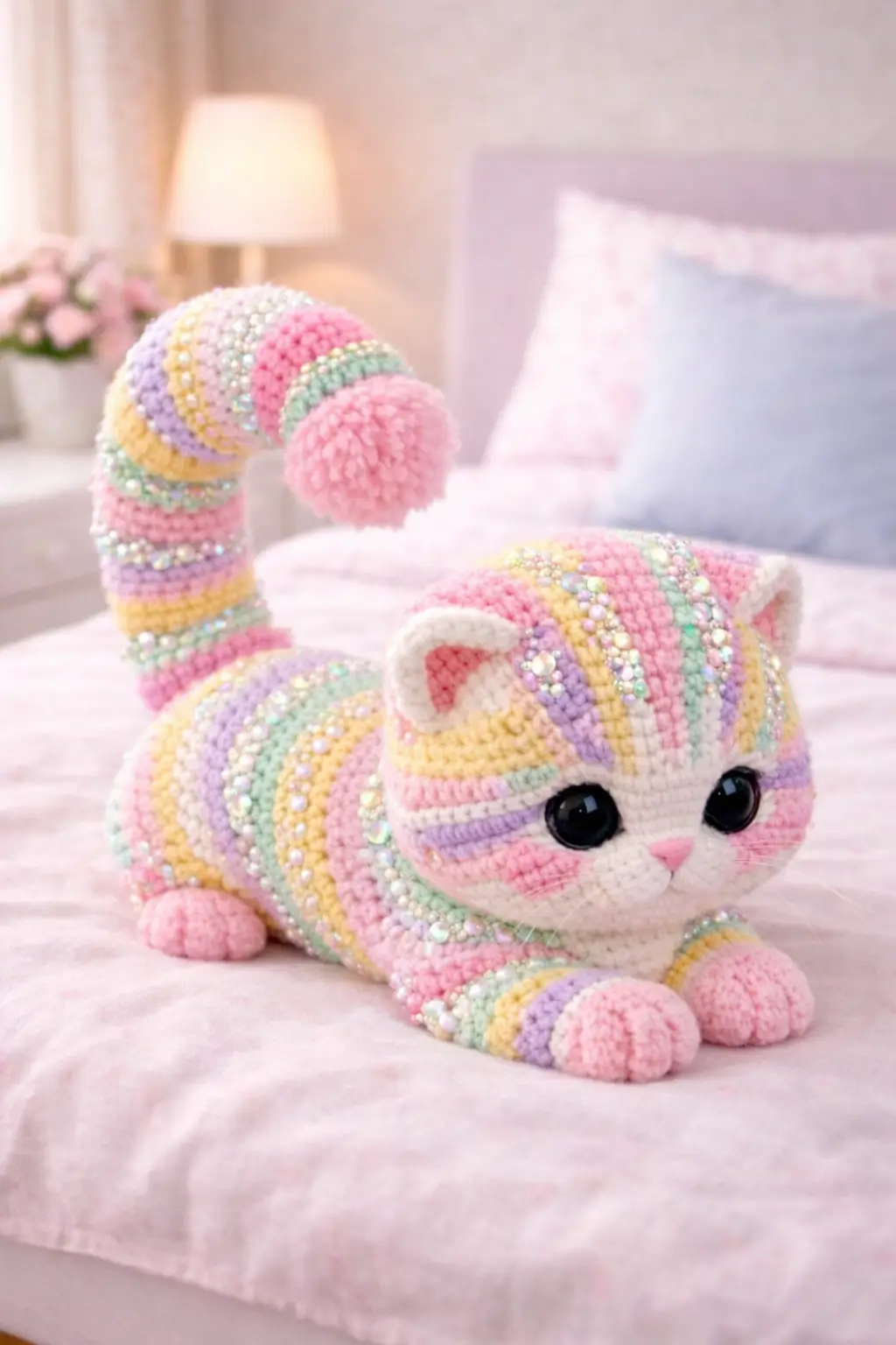 Pastel Cat Amigurumi Crochet Pattern