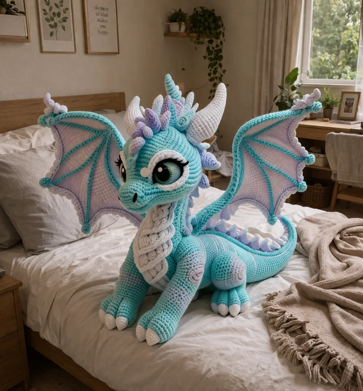Large Pastel Dragon Amigurumi Crochet Pattern