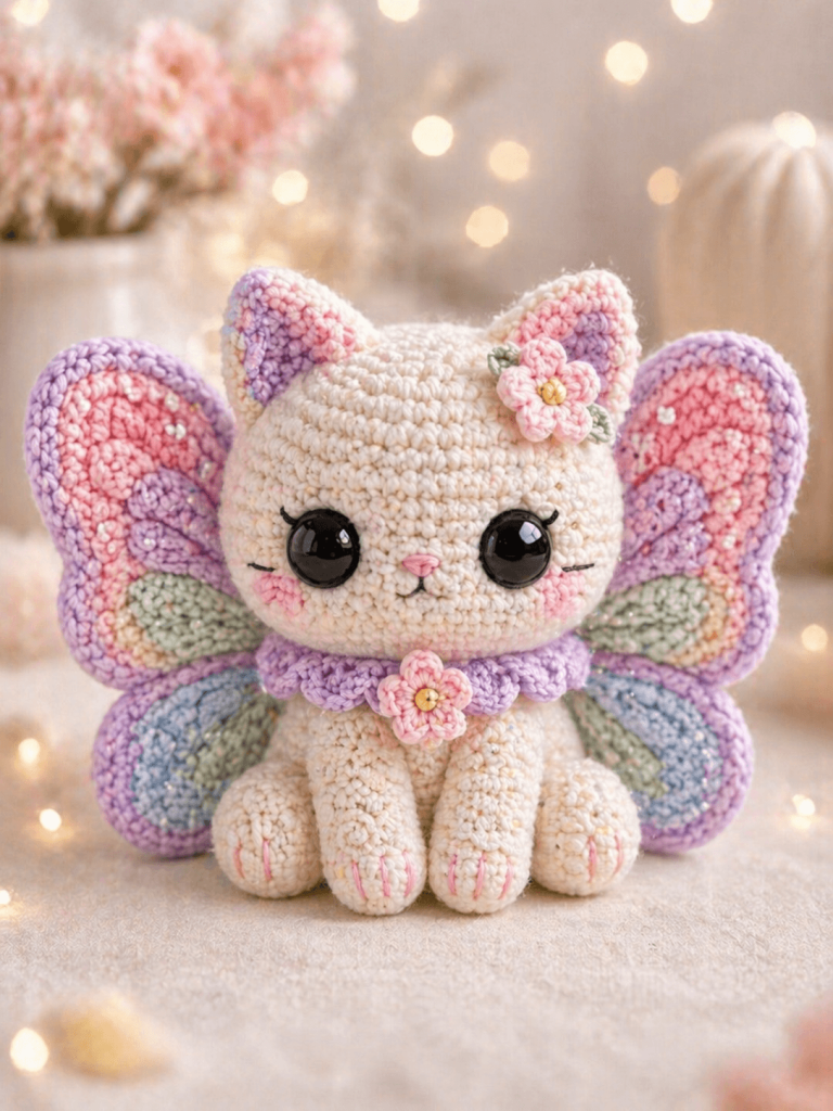 Butterfly Cat Amigurumi Pattern: Pastel Fairy Kitty