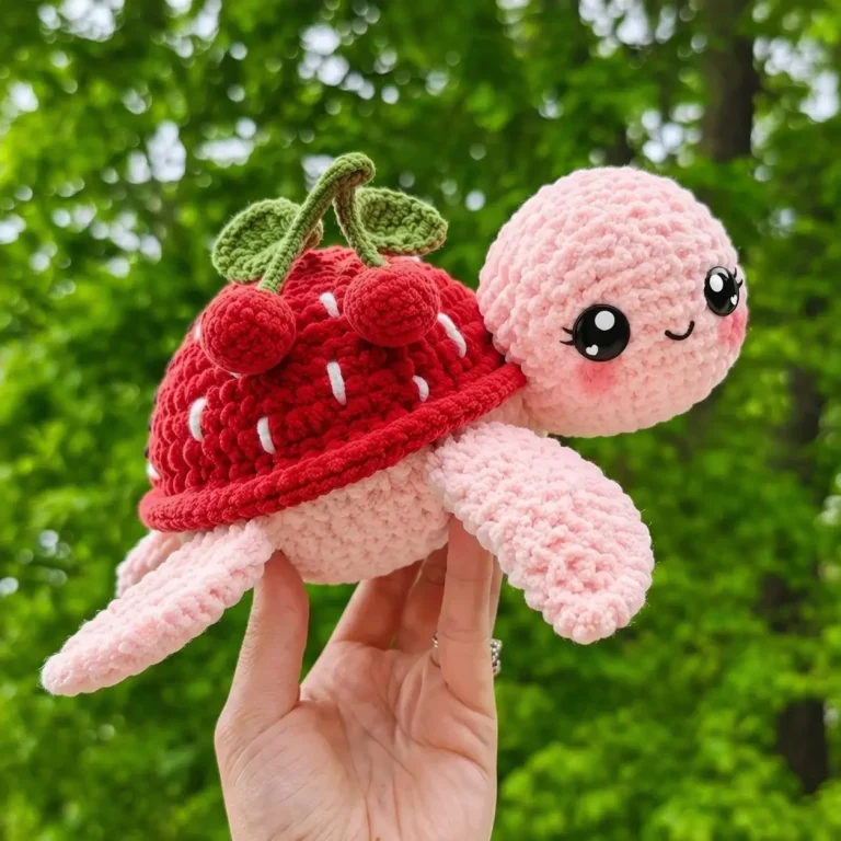 Strawberry Turtle Amigurumi Crochet Pattern