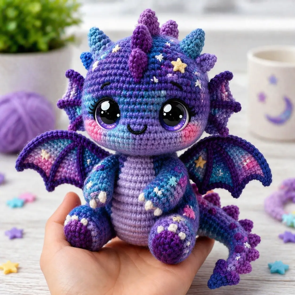 Galaxy Dragon Amigurumi Crochet Pattern