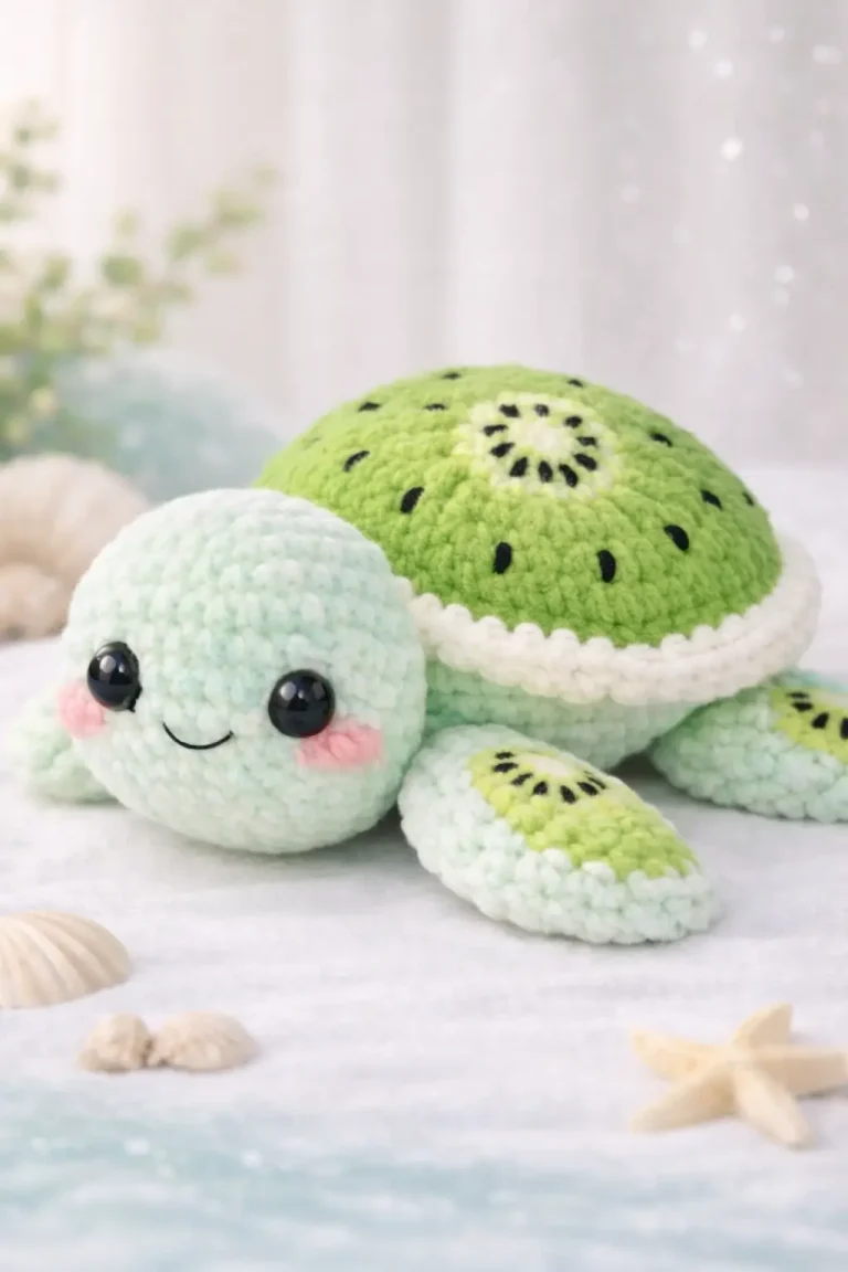 Kiwi Turtle Amigurumi Pattern: Plush Crochet Guide