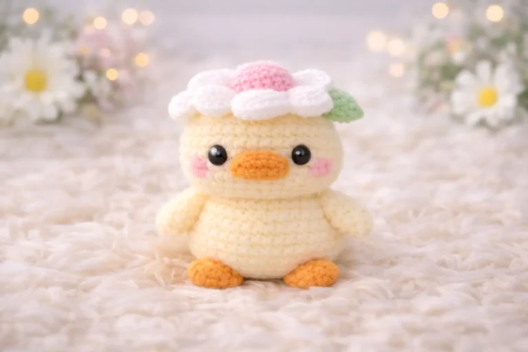 Duck Amigurumi Crochet Pattern With Daisy Hat
