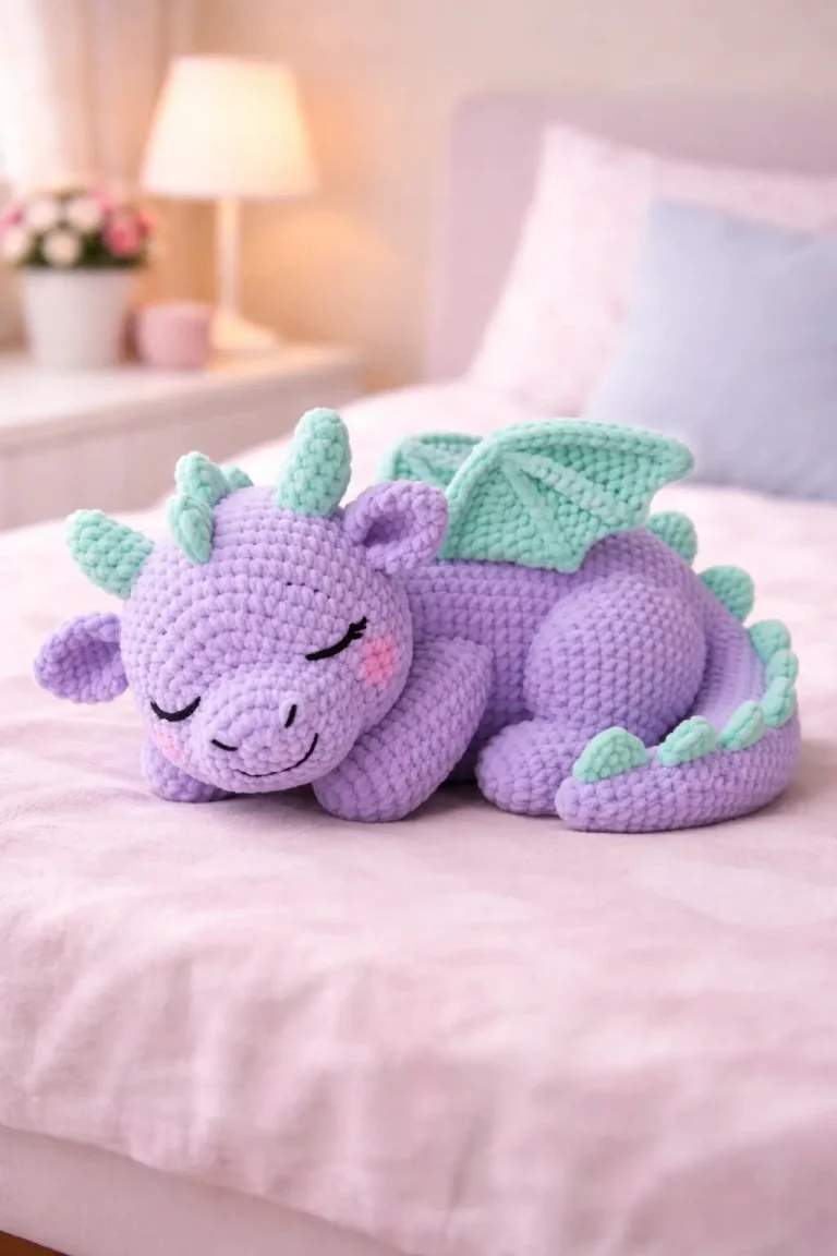 Sleeping Dragon Amigurumi Crochet Pattern