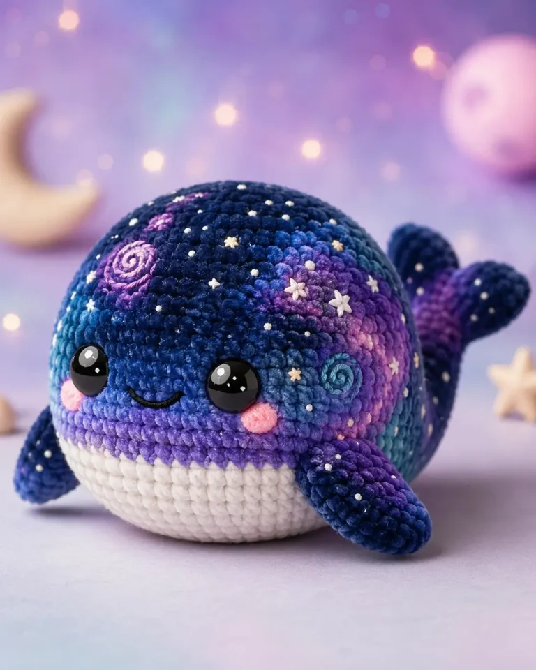 Galaxy Whale Amigurumi Crochet Pattern: Velvet Star Whale