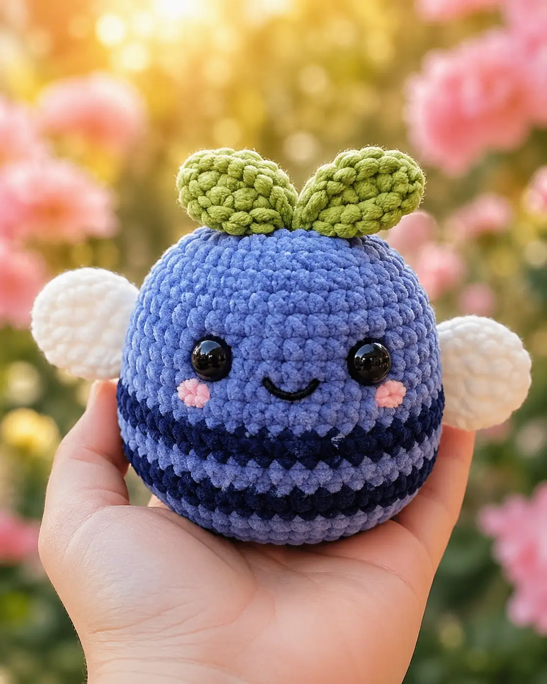 Blueberry Bee Amigurumi Crochet Pattern