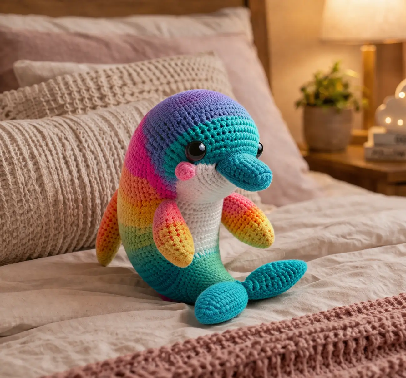 Rainbow Dolphin Amigurumi Crochet Pattern