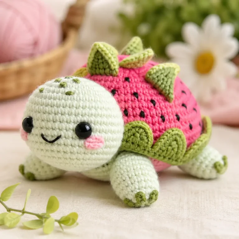 Strawberry Turtle Amigurumi Crochet Pattern