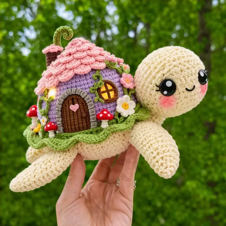 Fairy House Turtle Amigurumi Crochet Pattern