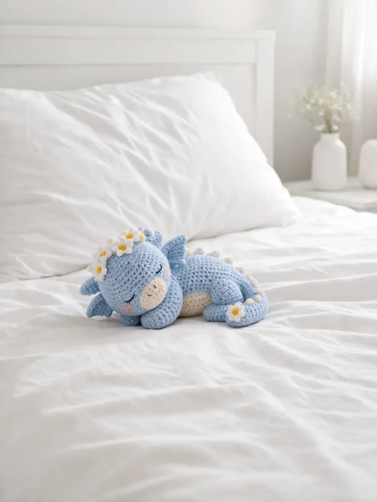 Dragon Amigurumi Crochet Pattern for a Sleeping Baby Dragon