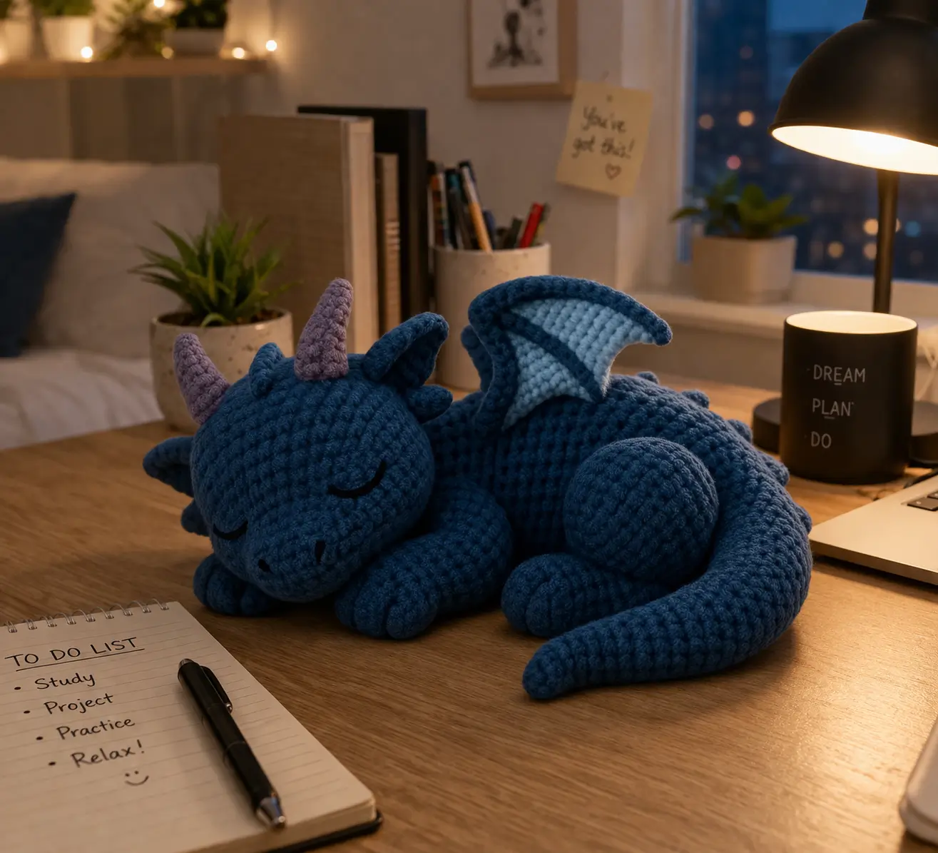 Sleeping Dragon Amigurumi Crochet Pattern