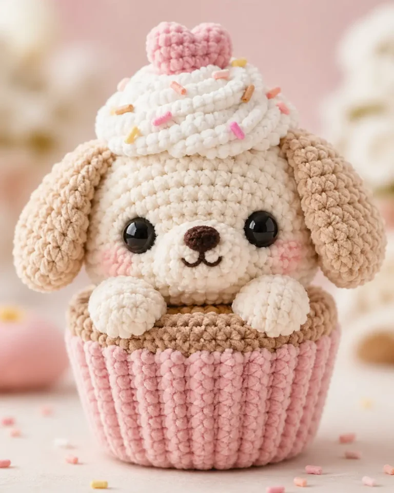 Cupcake Puppy Amigurumi Crochet Pattern