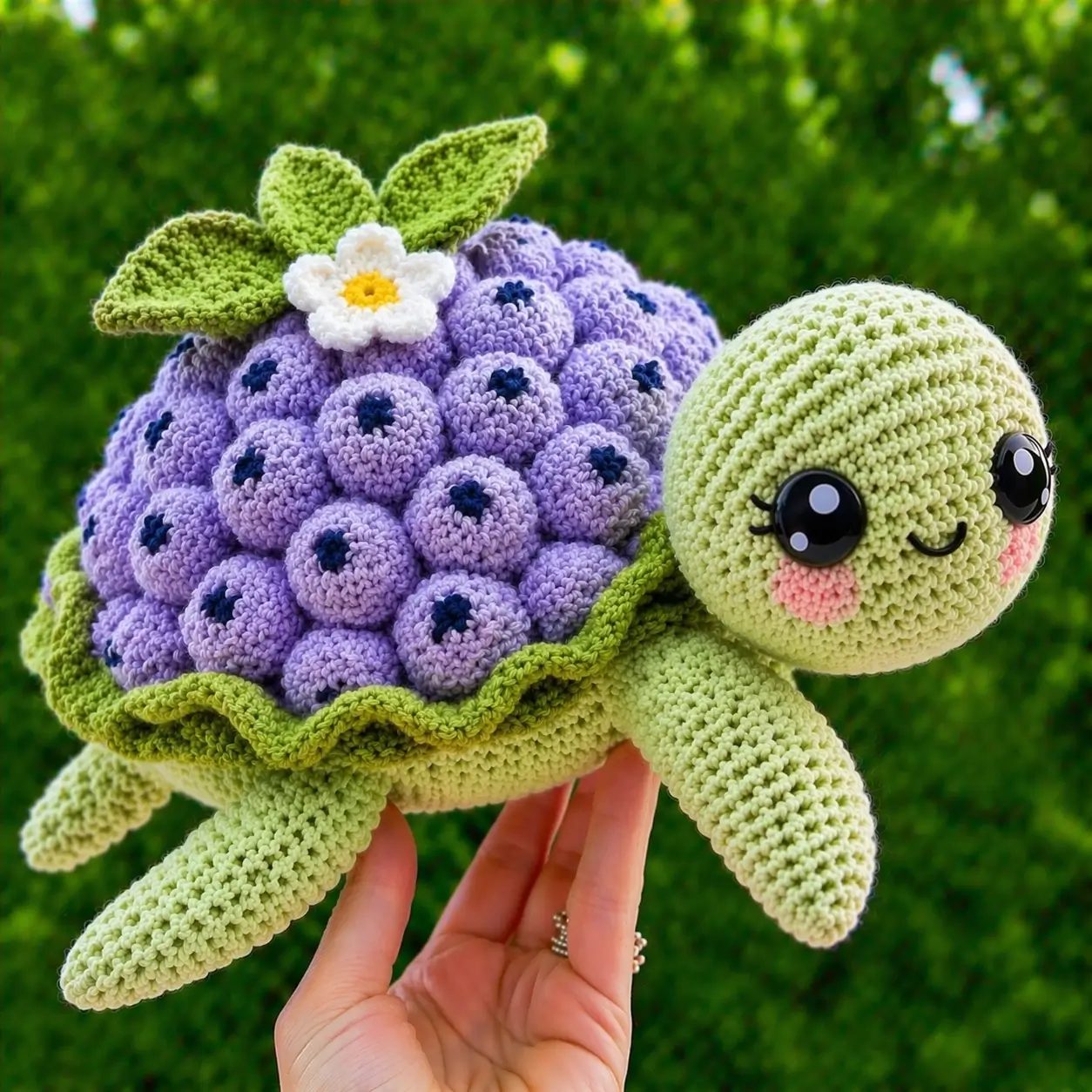 Hydrangea Turtle Amigurumi Crochet Pattern: Step-by-Step Photo Match