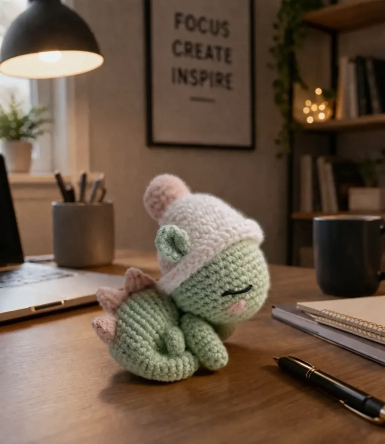 Sleeping Dinosaur Amigurumi Crochet Pattern