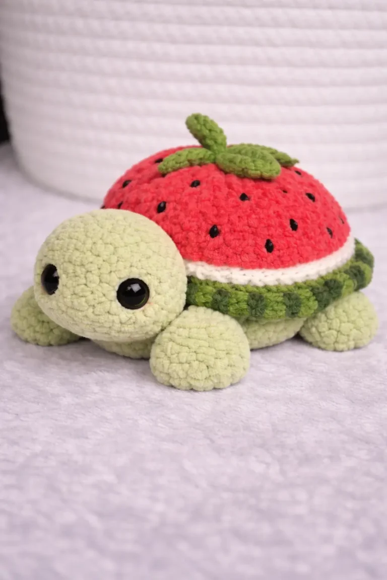 Strawberry Turtle Crochet Pattern That Holds Its Shape