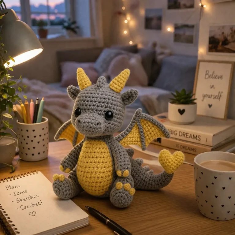 Dragon Amigurumi Crochet Pattern with Heart Tail