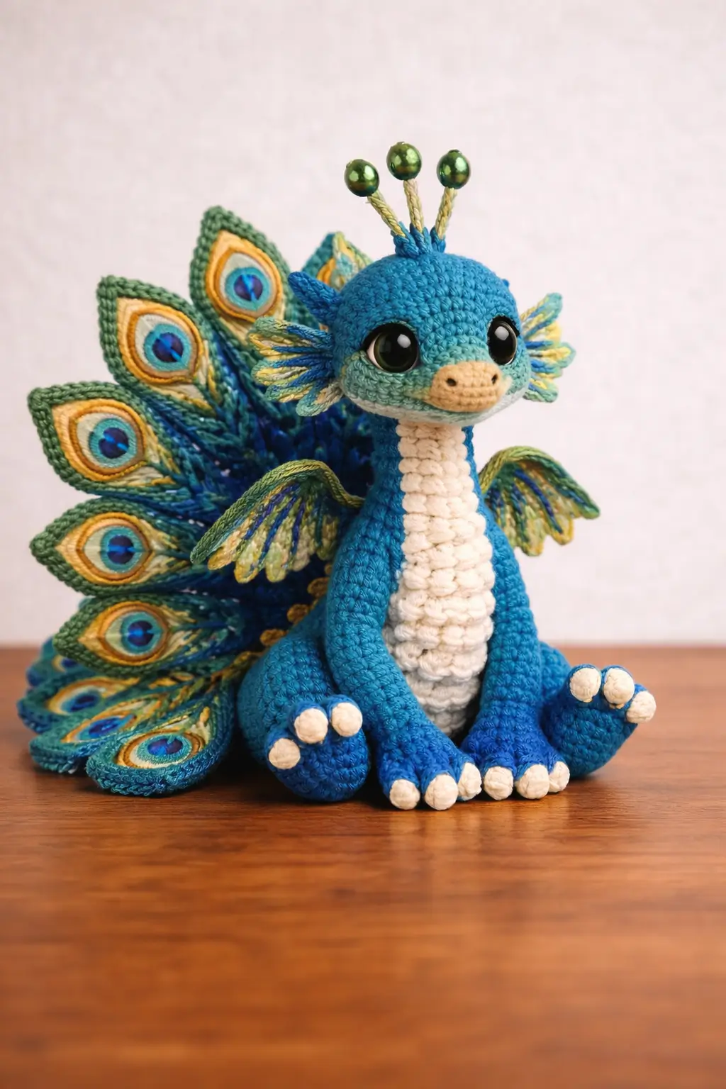 Peacock Dragon Amigurumi Crochet Pattern