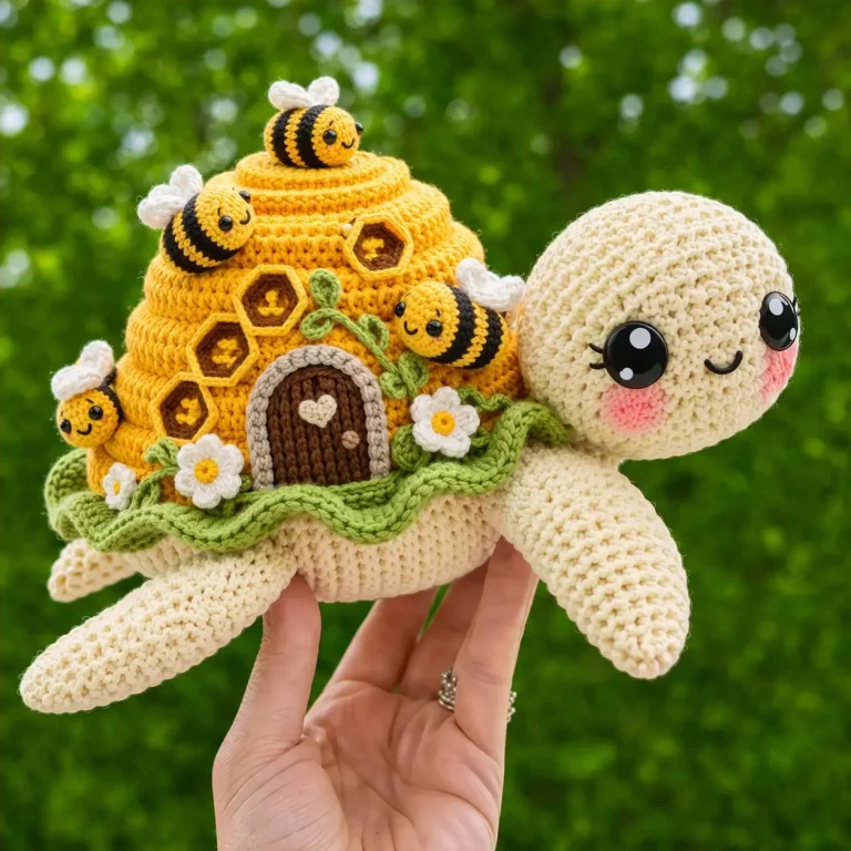 Beehive Turtle Amigurumi Crochet Pattern