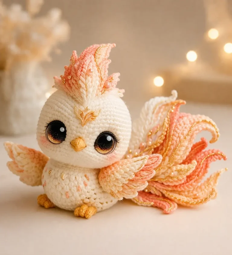 Phoenix Amigurumi Crochet Pattern Inspired by a Baby Firebird