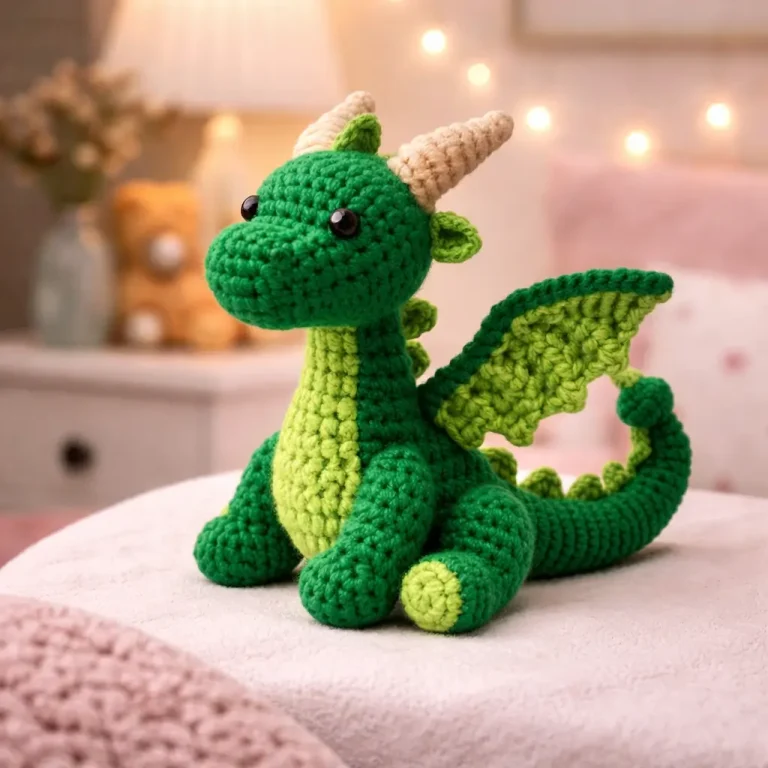 Little Green Dragon Amigurumi Crochet Pattern