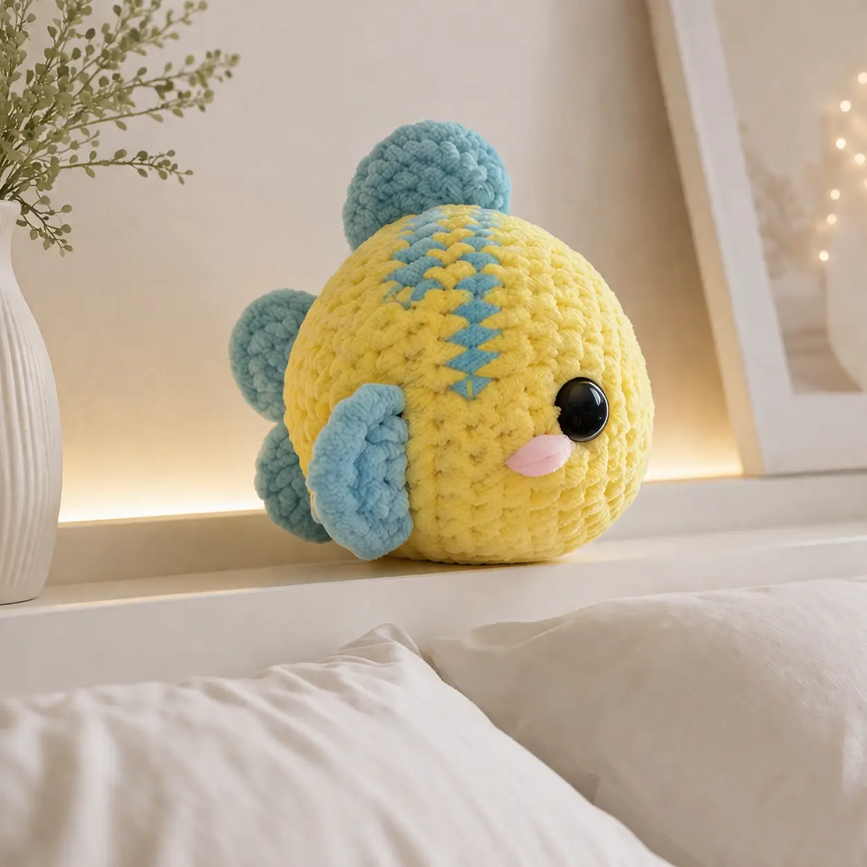 Puffer Fish Amigurumi Crochet Pattern for a Round Velvet Plush