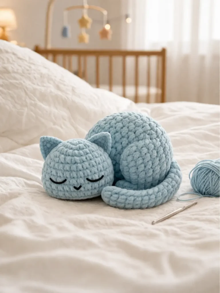 Sleeping Cat Amigurumi Crochet Pattern
