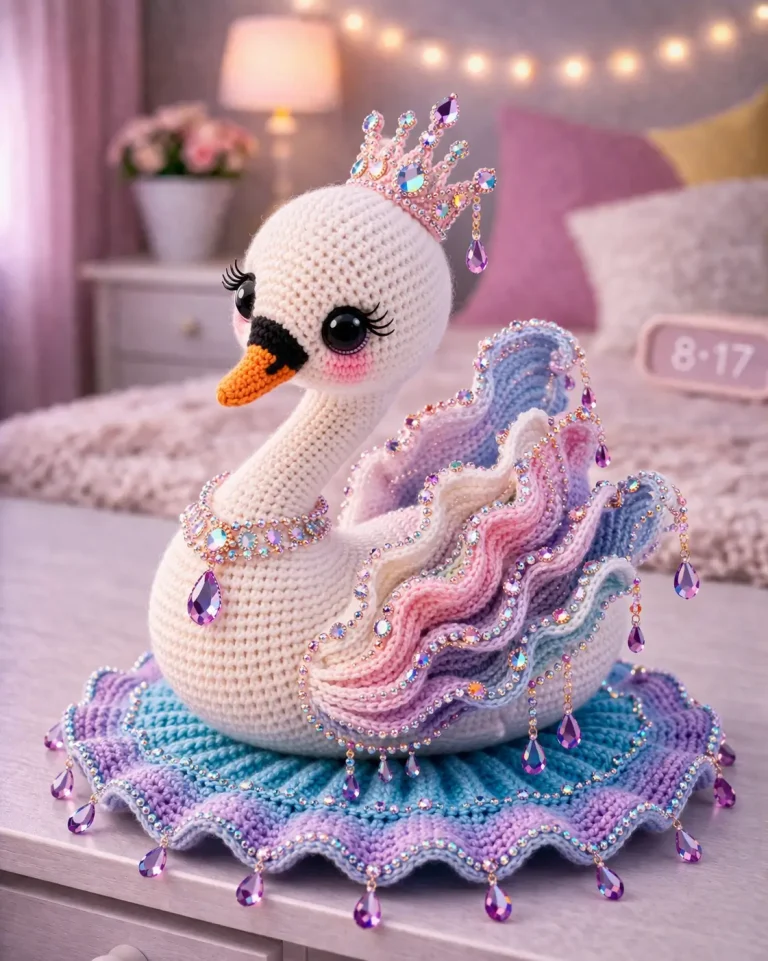 Swan Amigurumi Crochet Pattern for a Princess Swan