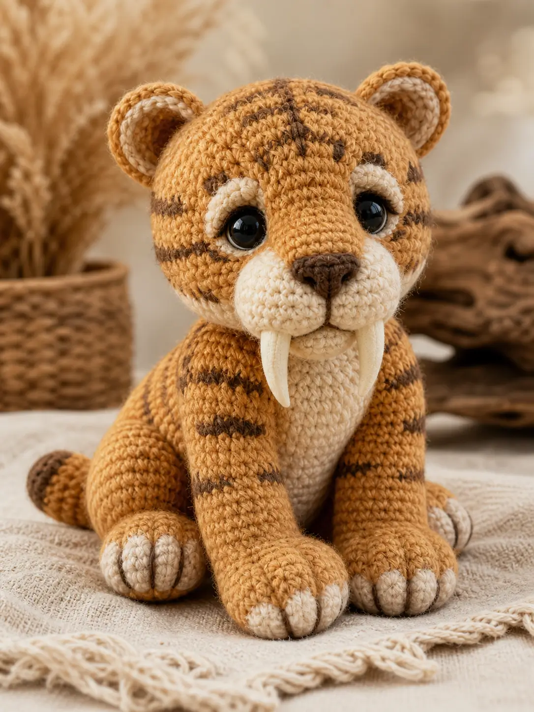 Saber Tooth Tiger Amigurumi Crochet Pattern