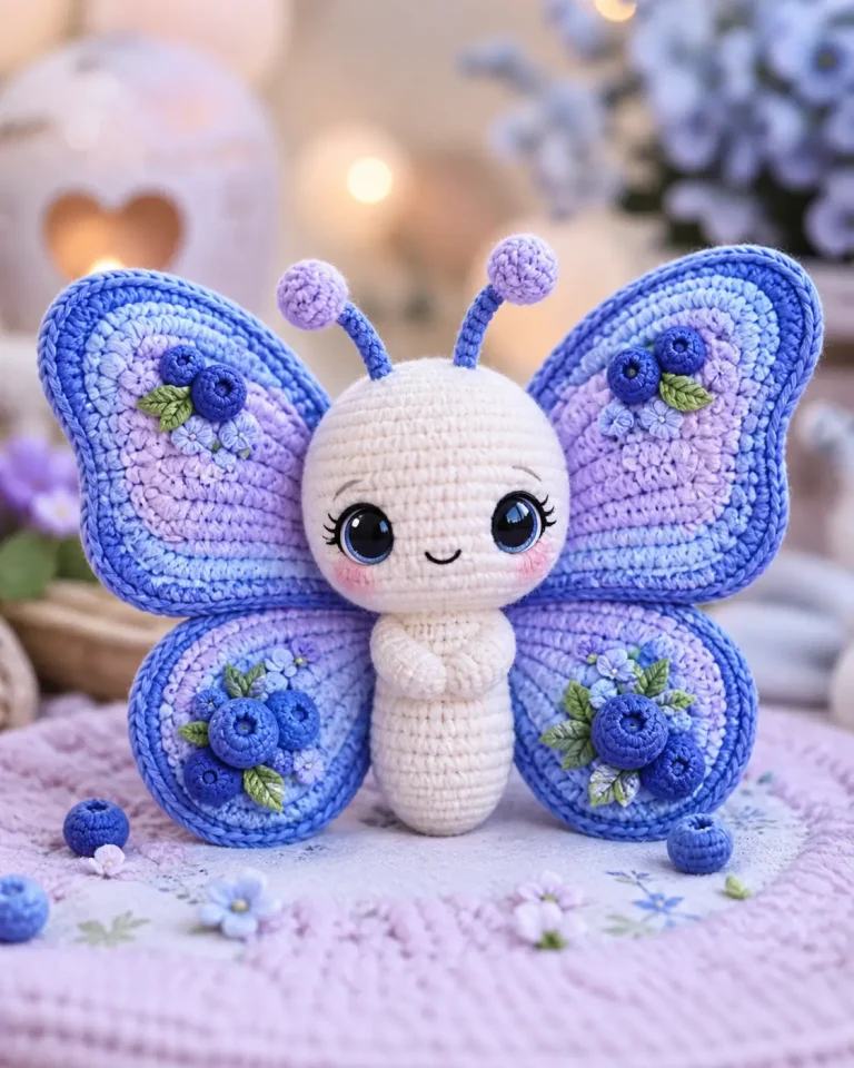Blueberry Wing Butterfly Amigurumi Crochet Pattern