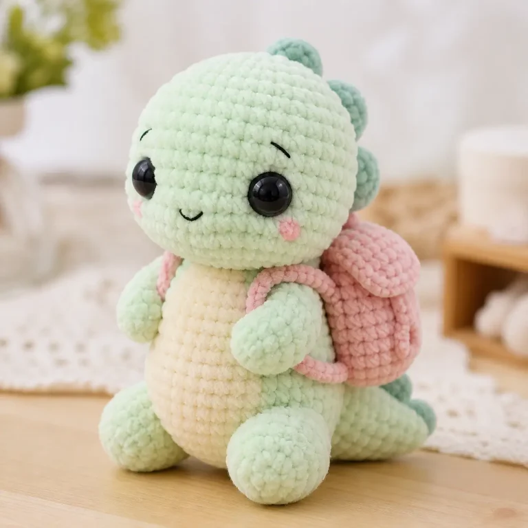 Turtle Amigurumi Crochet Pattern with Pink Shell