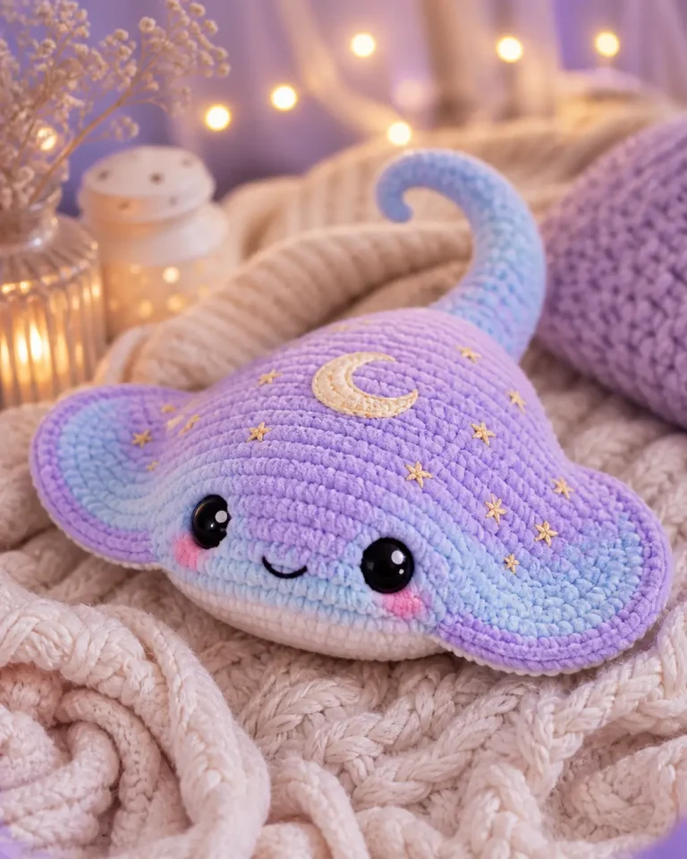 Celestial Manta Ray Amigurumi Crochet Pattern