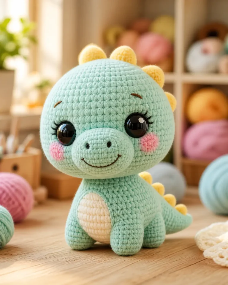 Dinosaur Amigurumi Crochet Pattern: Round-Snout Baby Dino