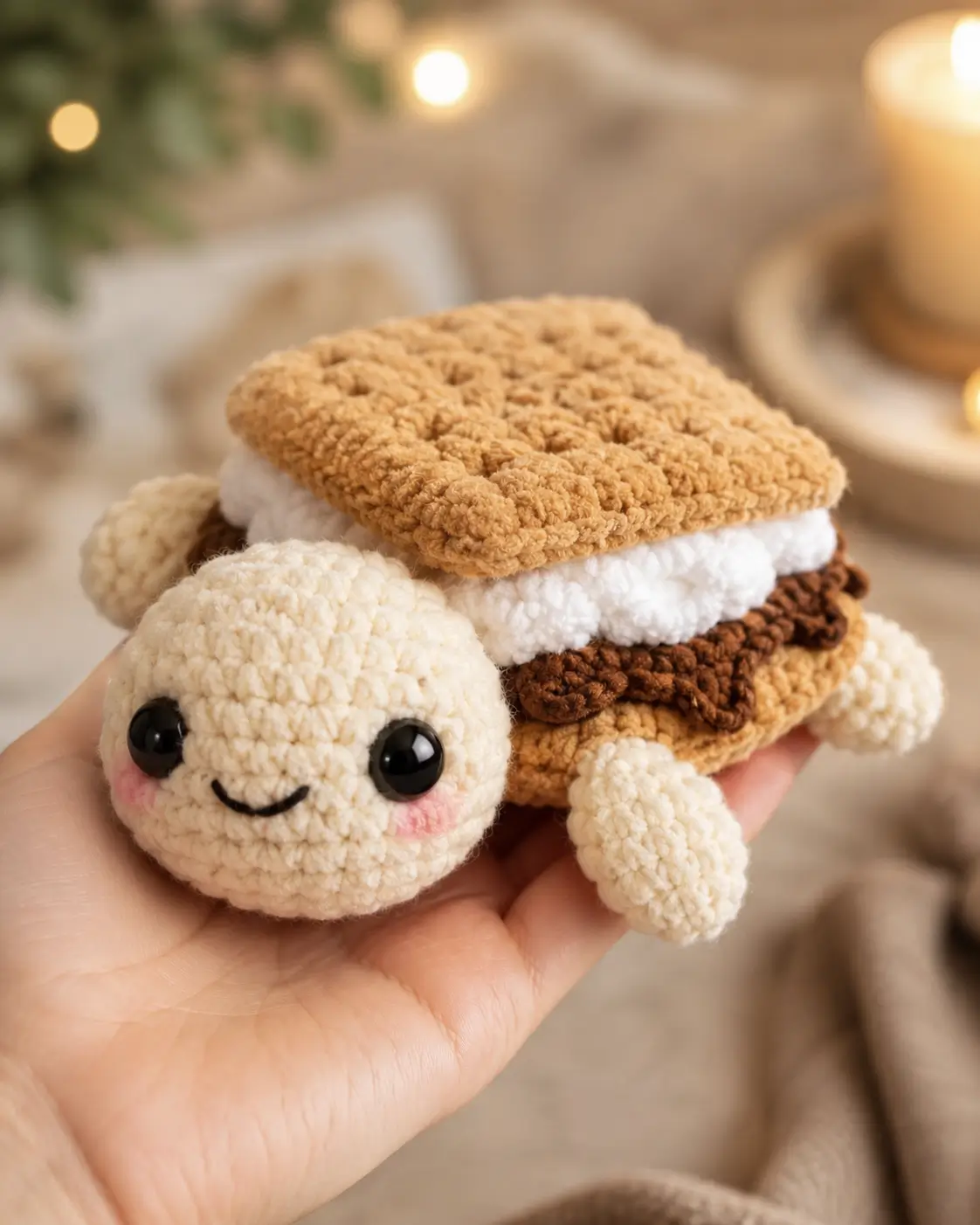 S’mores Turtle Amigurumi Crochet Pattern: Plush 12–15 cm Design