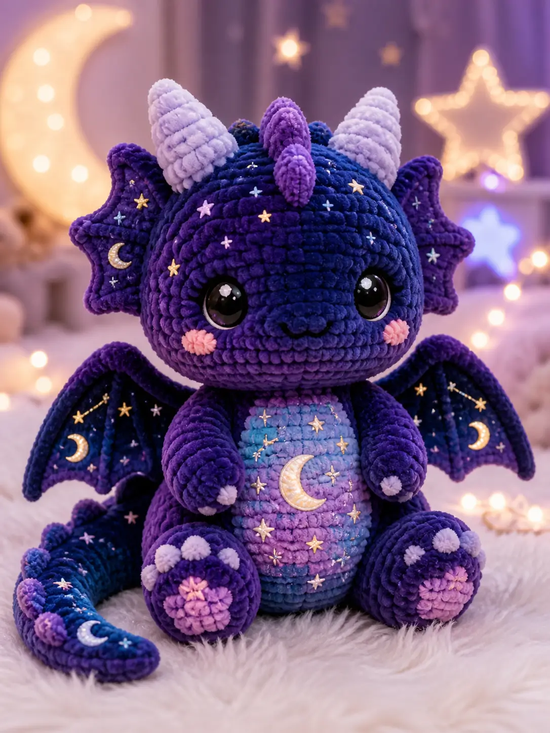 Night-Sky Celestial Dragon Amigurumi Crochet Pattern