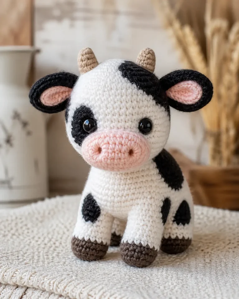 Cow Amigurumi Crochet Pattern: Spotted Farm Calf