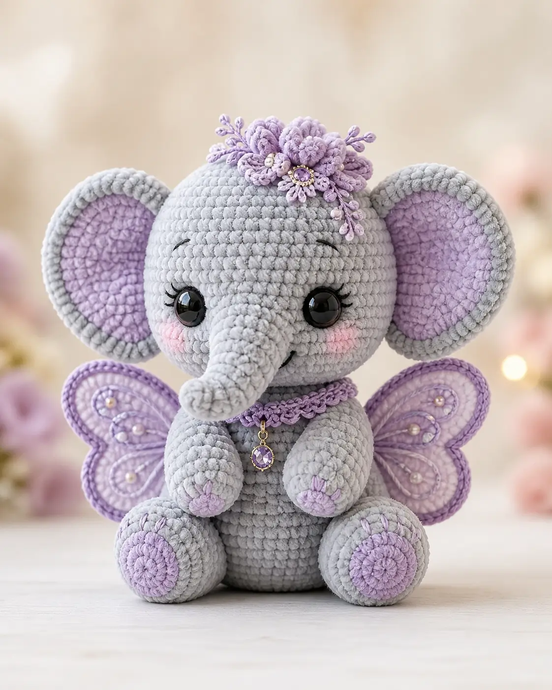 Fairy Elephant Amigurumi Crochet Pattern with Wings