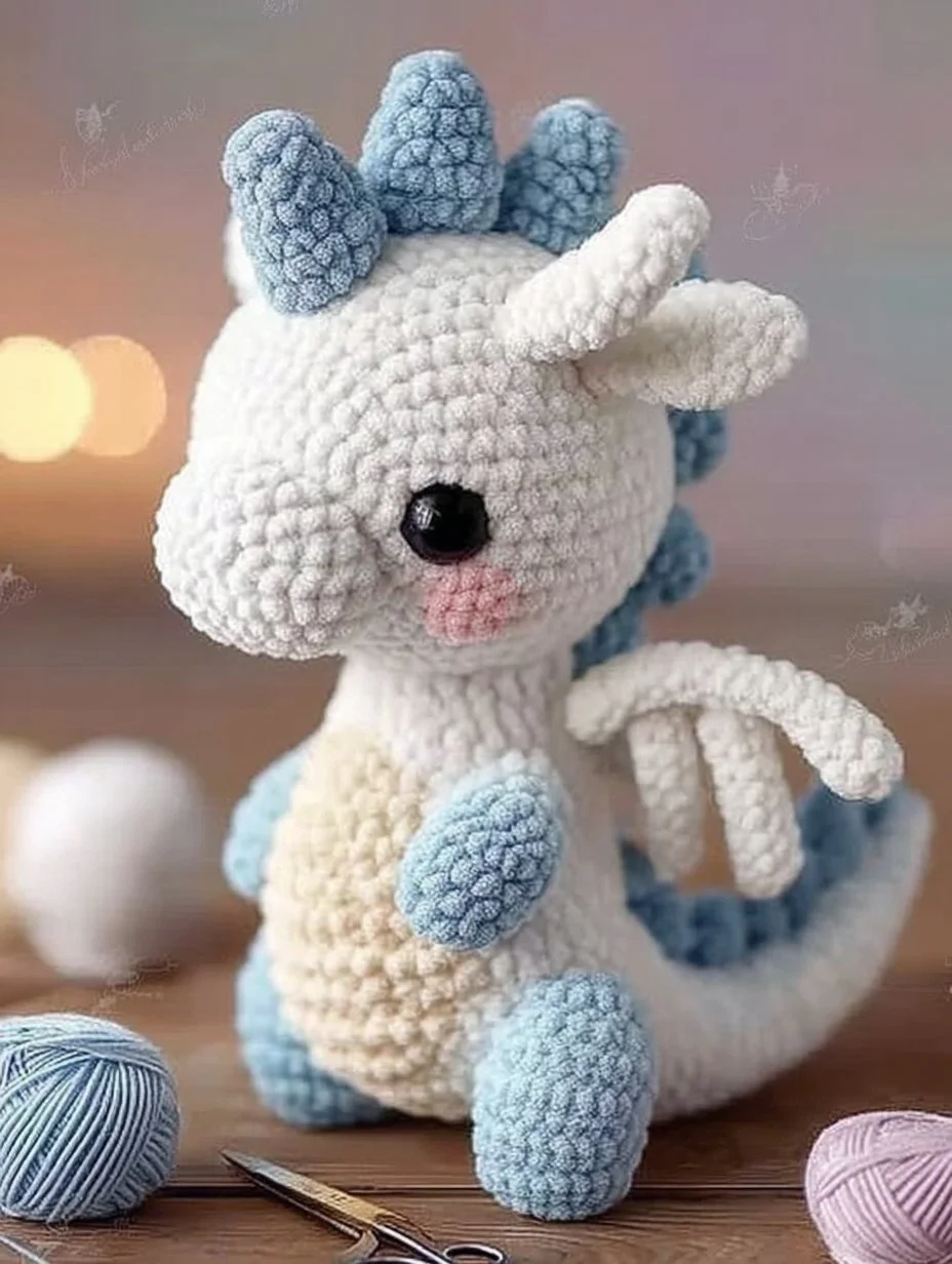 Crocheted Strawberry Dragon amigurumi pattern for crafting enthusiasts
